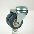 360 Degree Rotating Hole Head 3 Inch Double Locking Casters  For Freezer PVC Wheels