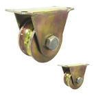 4" U Groove Wheels Solid Steel 1100LBS Capacity U Shape Rail Casters For Sliding Doors Wholesale