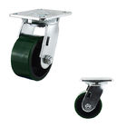 Polyurethane Heavy Duty Casters  /  Iron Pu Caster Wheel Long Lasting Dual Ball Bearings