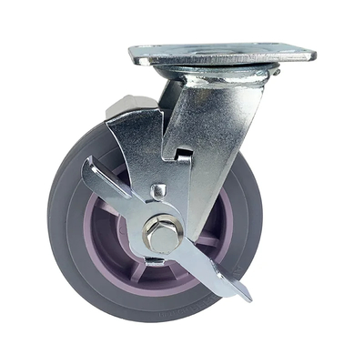 Ball Bearing Iron PU Caster Wheel 100mm For Superior Load Bearing Capacity