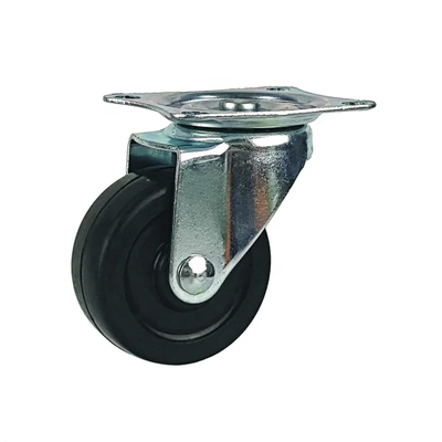 Steel Plate Mount Light Duty Casters With Plain Bearing Plastic Wheel Core Total Lock/Swivel Lock Brake