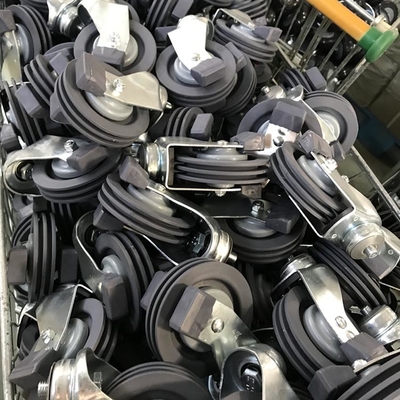 M12x15mm Threaded Stem Polyurethane Wheel 5 Inch Shopping Trolley Castors Supplys YLcaster
