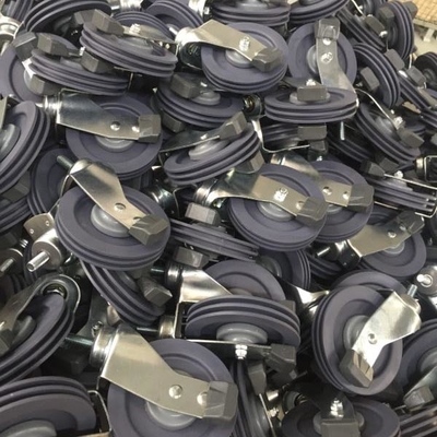 M12x15mm Threaded Stem Polyurethane Wheel 5 Inch Shopping Trolley Castors Supplys YLcaster