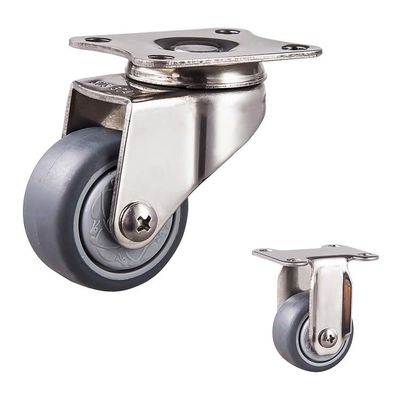 1.5inch Rustproof 66lbs Loading TPR Fixed Caster Wheels