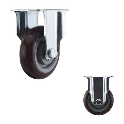 4 Inch One Direction Medium Duty Casters Zinc Plated Surface