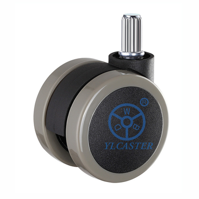 twin wheel swivel casters M11x21mm Insert Stem Casters For Office Chairs
