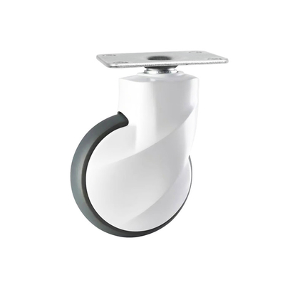70KG Soft Wheel Top Plate Swivel 75mm Castor Wheels For Hospital Beds Without Brakes Supplys