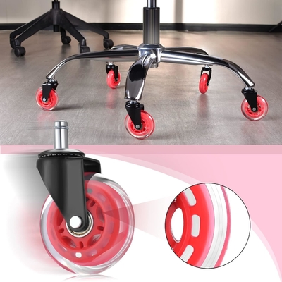 5 A Set Red Caster Wheel For Furniture Office Chair Soft Transparent Furniture Caster Wheel Office Chair