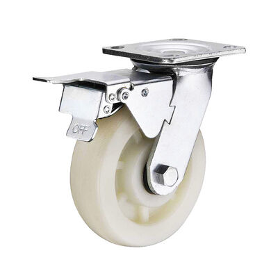 4 Inch Wheel Diameter Medium Duty Casters Offering 300 Lbs Load Capacity and 3-1-2 Inch Top Plate Swivel Radius Durable for Warehouse