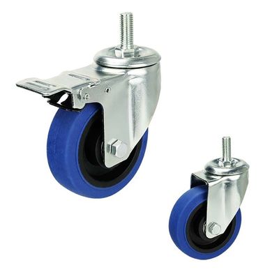 80kg Capacity 3 Inch Swivel Caster Wheels , TPR Quiet Caster Wheels