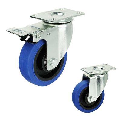 80kg Capacity 3 Inch Swivel Caster Wheels , TPR Quiet Caster Wheels