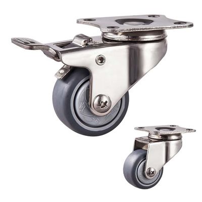 1.5inch Rustproof 66lbs Loading TPR Fixed Caster Wheels